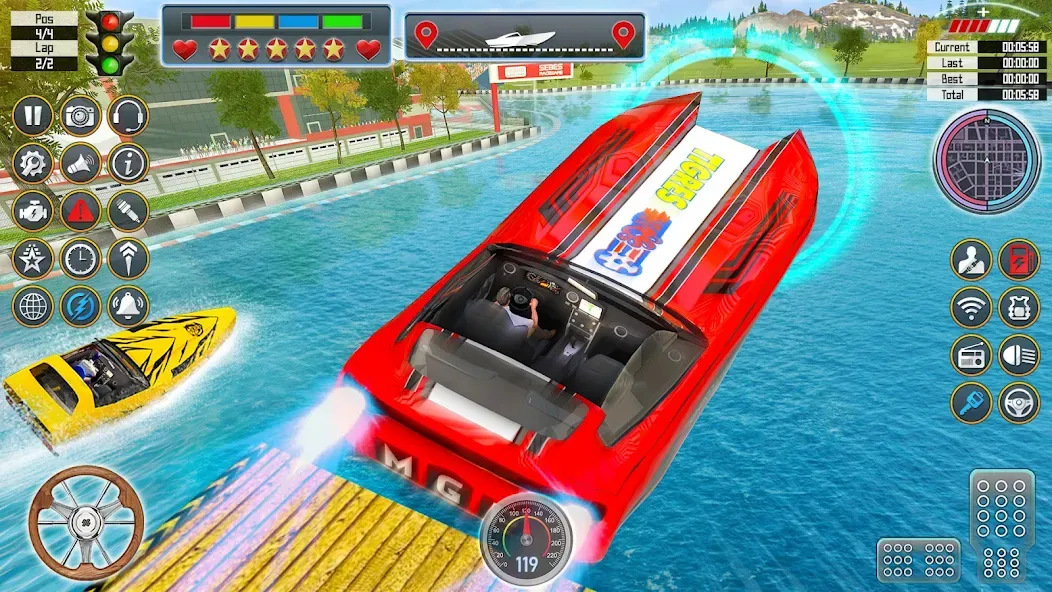 Скачать Speed Boat Racing: Boat games (Мод: Безлимитные деньги и все лодки открыты) на Андроид — скриншот 5