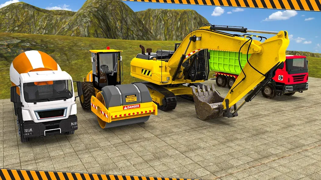 Скачать Heavy Construction Simulator — Модификация Безлимитные деньги и вся техника — скриншот 1
