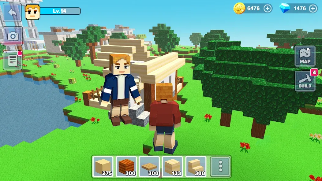 MiniCraft: Blocky Craft 2024 на Андроид — Бесконечные ресурсы и открытые возможности — скриншот 2