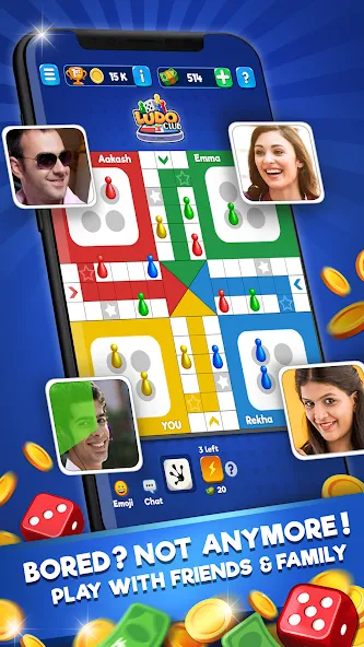Скачать взлом Ludo Club - Fun Dice Game на Андроид — Безлимитные монеты и быстрые ходы — скриншот 2