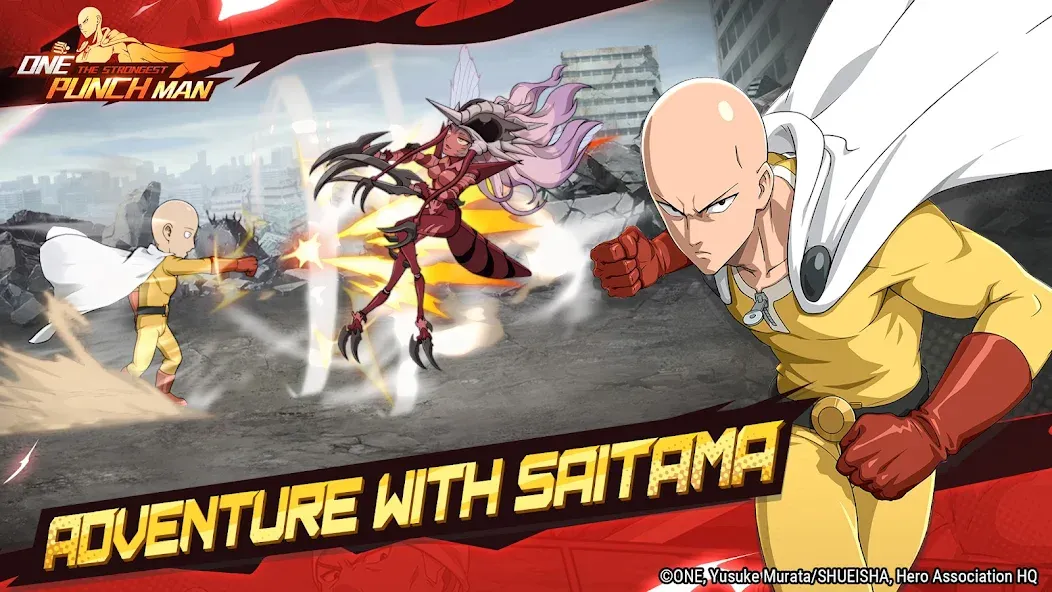 Скачать One Punch Man - The Strongest (Мод: Безлимитные деньги и алмазы) на Андроид — скриншот 2