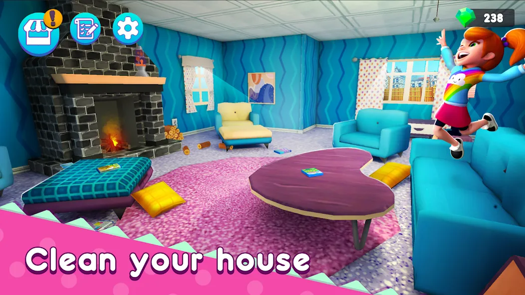 Mother Simulator: Family life MOD APK — Безлимитные деньги и всё открыто — скриншот 5