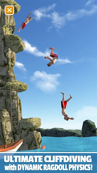 Flip Diving Mod APK Безлимитные деньги и все персонажи — Скачать на Андроид — скриншот 1