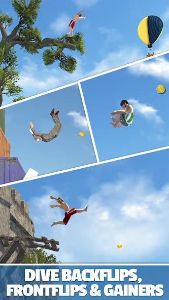 Flip Diving Mod APK Безлимитные деньги и все персонажи — Скачать на Андроид — скриншот 2