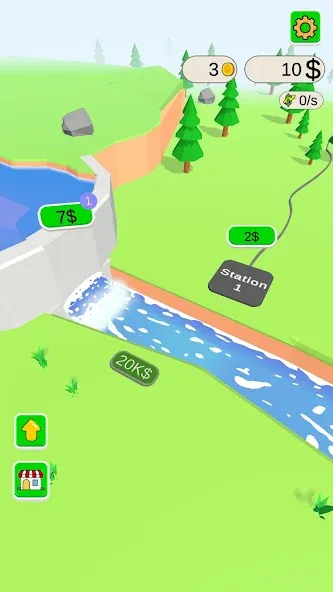 Скачать Water Power (Мод: Безлимитная энергия и быстрый прогресс) на Андроид — скриншот 1