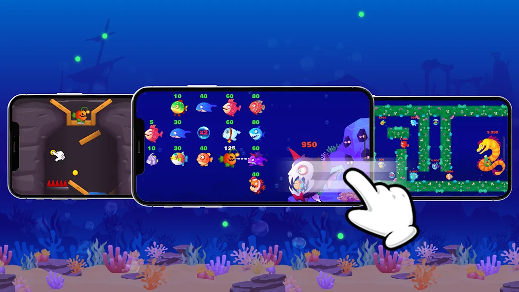 Скачать Eat Fish.IO : Fish Battle на Android — Без рекламы и много рыб — скриншот 3