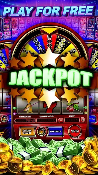 Money Wheel Slot Machine Game MOD APK — Безлимитные монеты и бонусы — скриншот 2