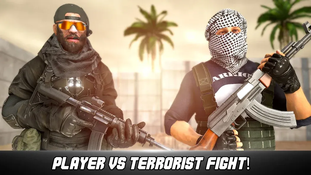 Army Commando Shooting Games MOD — Безлимитные патроны и усиленное оружие на Андроид — скриншот 1