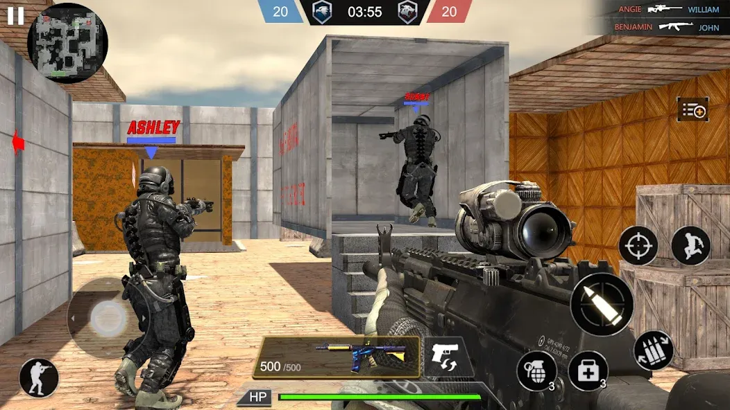 Army Commando Shooting Games MOD — Безлимитные патроны и усиленное оружие на Андроид — скриншот 2