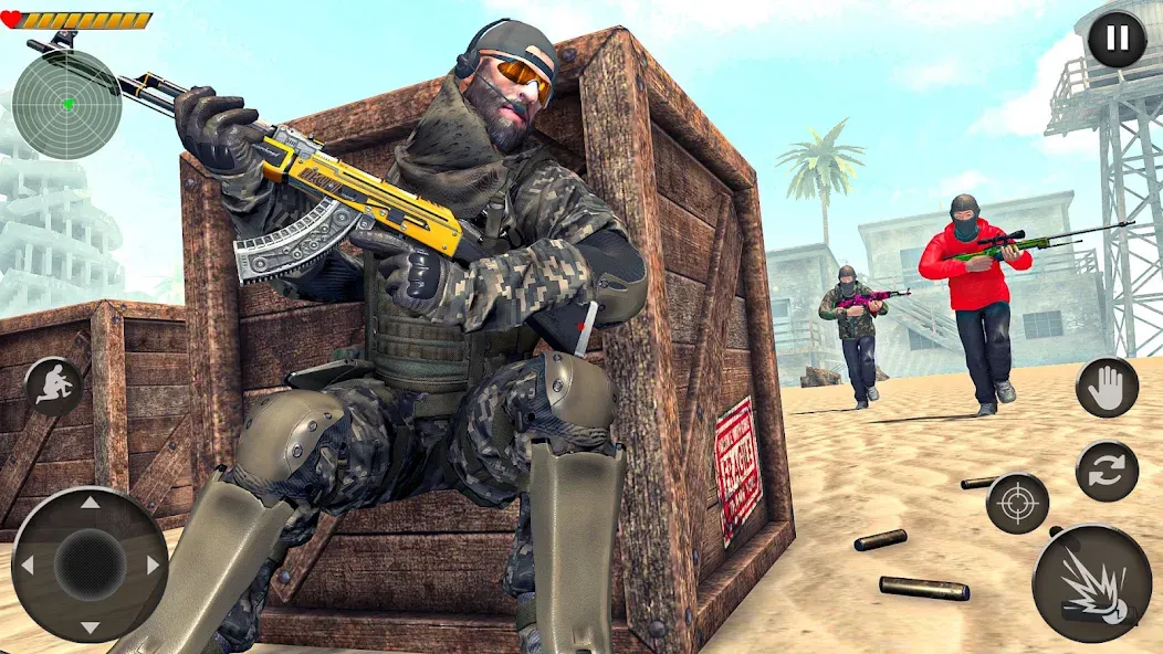 Army Commando Shooting Games MOD — Безлимитные патроны и усиленное оружие на Андроид — скриншот 5