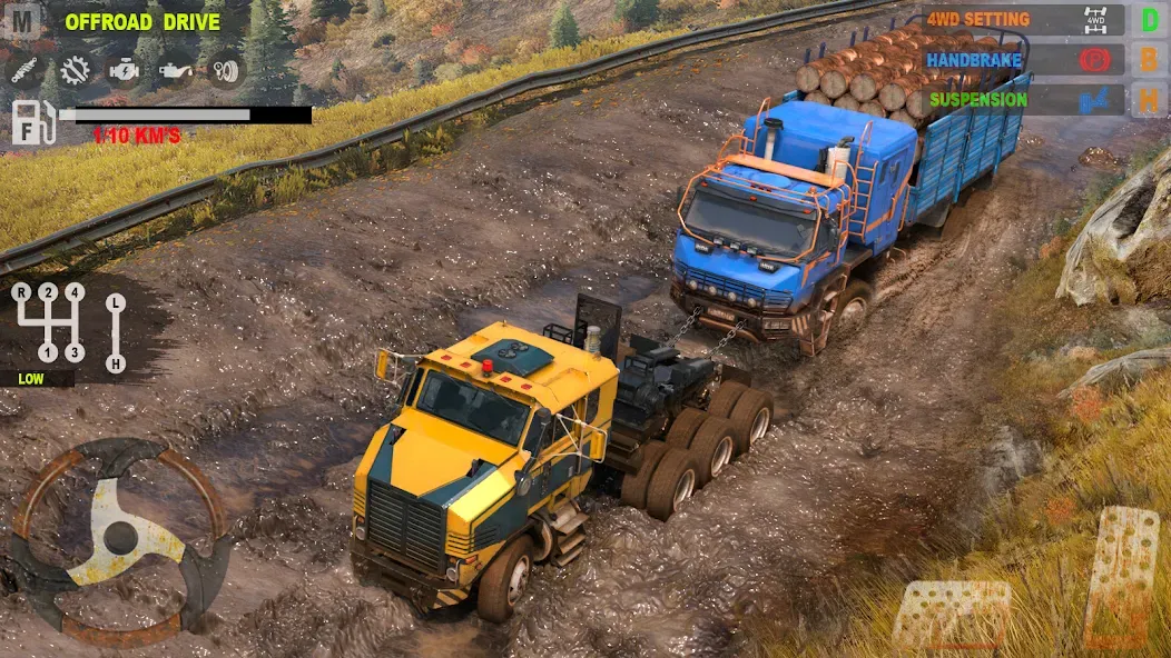 Скачать взлом Offroad Mudrunner Games 3D на Андроид — Безлимитные деньги и топливо — скриншот 1 Скачать взлом Offroad Mudrunner Games 3D на Андроид — Безлимитные деньги и топливо — скриншот 1
