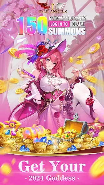 Idle Angels: Goddess' Warfare Mod APK Безлимитные ресурсы и усиленные героини — Скачать на Андроид — скриншот 1