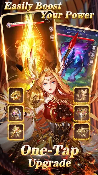 Idle Angels: Goddess' Warfare Mod APK Безлимитные ресурсы и усиленные героини — Скачать на Андроид — скриншот 3