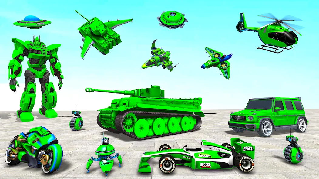Скачать Tank Robot Game Army Games MOD APK — Мощные роботы и бесконечные боеприпасы — скриншот 2