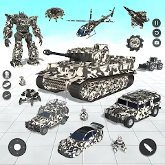 Скачать Tank Robot Game Army Games MOD APK — Мощные роботы и бесконечные боеприпасы