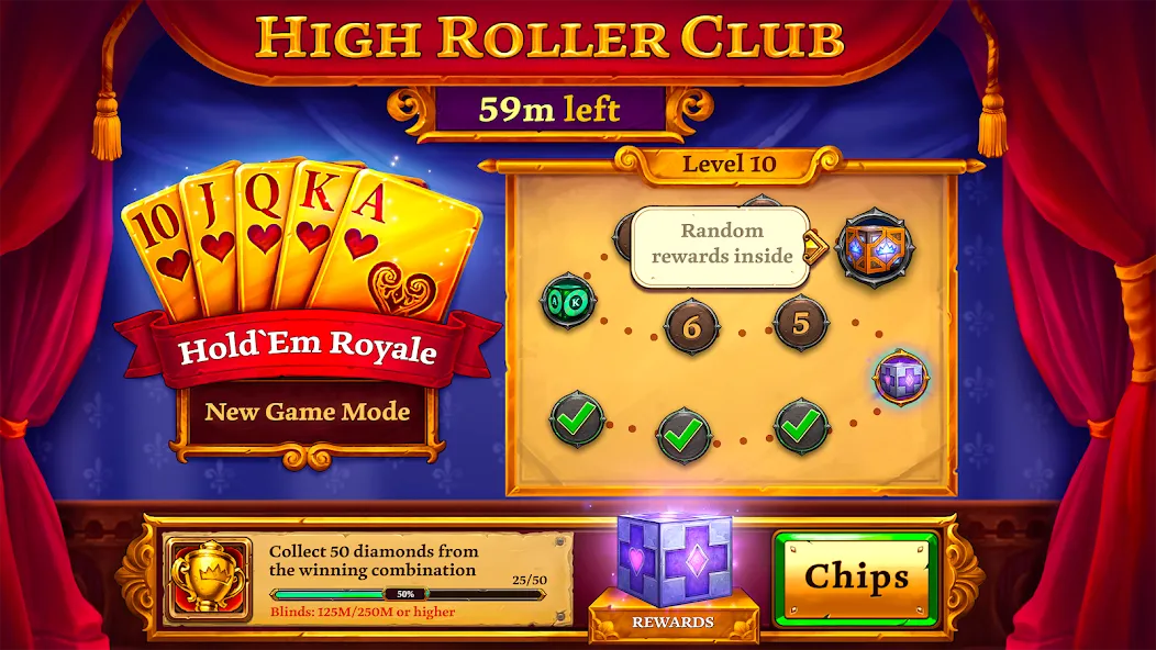 Texas Holdem - Scatter Poker MOD APK — Безлимитные фишки и все столы открыты — скриншот 2