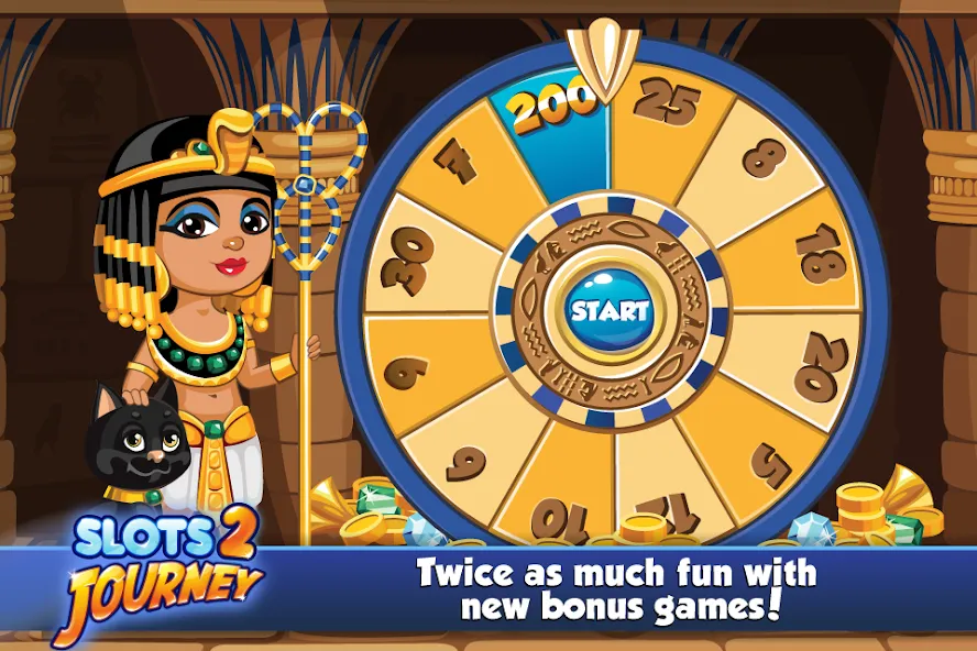 Скачать взлом Slots Journey 2: Vegas Casino на Андроид — Безлимитные монеты и бонусы — скриншот 5