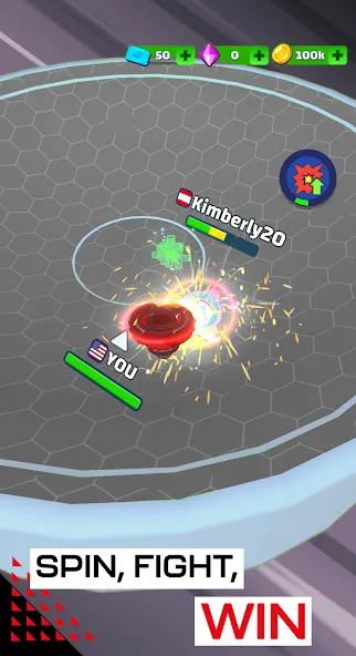 Скачать Spinner Fighter Arena на Андроид — Безлимитные монеты и все бойцы — скриншот 5 Скачать Spinner Fighter Arena на Андроид — Безлимитные монеты и все бойцы — скриншот 5