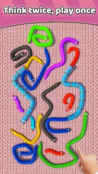 Взломанная Tangled Snakes Puzzle Game на Андроид — Разблокированы все уровни и подсказки — скриншот 2 Взломанная Tangled Snakes Puzzle Game на Андроид — Разблокированы все уровни и подсказки — скриншот 2