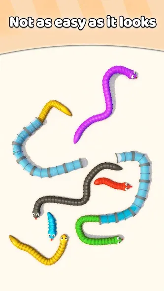 Взломанная Tangled Snakes Puzzle Game на Андроид — Разблокированы все уровни и подсказки — скриншот 3 Взломанная Tangled Snakes Puzzle Game на Андроид — Разблокированы все уровни и подсказки — скриншот 3