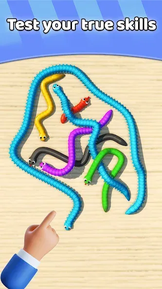 Взломанная Tangled Snakes Puzzle Game на Андроид — Разблокированы все уровни и подсказки — скриншот 4 Взломанная Tangled Snakes Puzzle Game на Андроид — Разблокированы все уровни и подсказки — скриншот 4