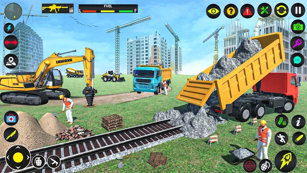 Скачать взлом Excavator Simulator Crane Game на Андроид — Безлимитные деньги и топливо — скриншот 1 Скачать взлом Excavator Simulator Crane Game на Андроид — Безлимитные деньги и топливо — скриншот 1