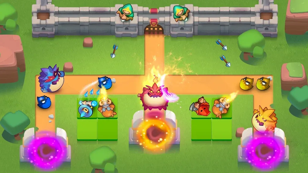 Rush Royale: Tower Defense TD на Андроид — Мод Безлимитные ресурсы и усиленные башни — скриншот 2