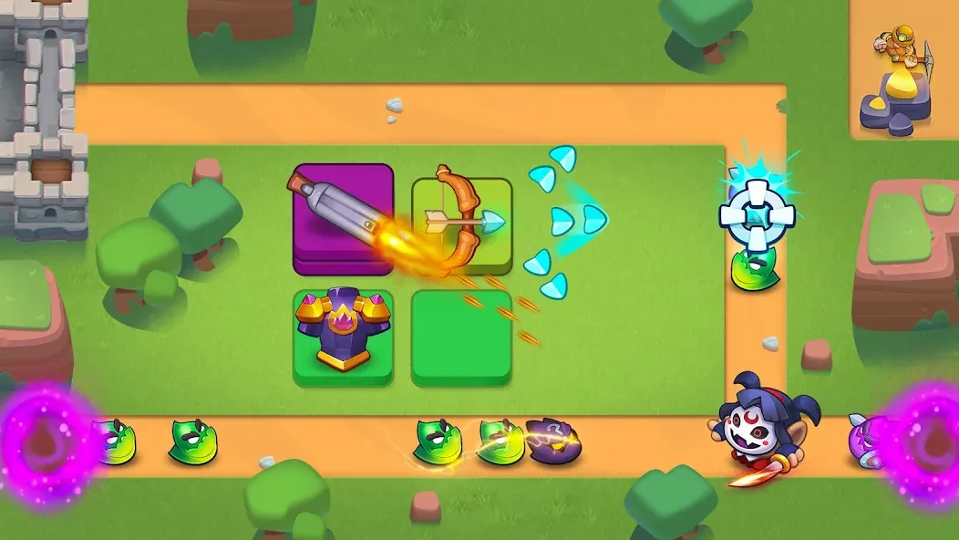 Rush Royale: Tower Defense TD на Андроид — Мод Безлимитные ресурсы и усиленные башни — скриншот 4