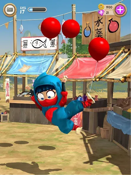Clumsy Ninja на Андроид — Мод Безлимитные монеты и энергия — скриншот 3