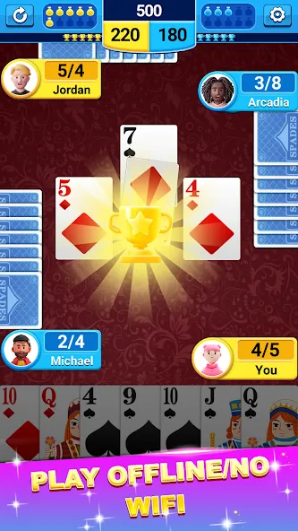 Скачать взломанную Spades — Безлимитные монеты и подсказки — скриншот 4