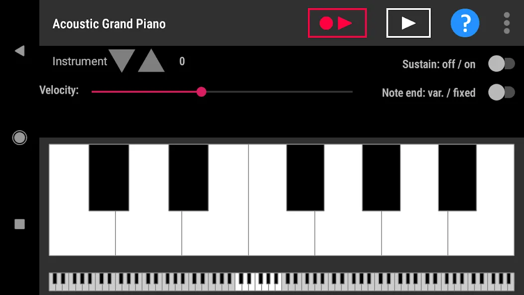 Скачать Simple piano with recorder — Модификация Открыты все инструменты и ноты — скриншот 4