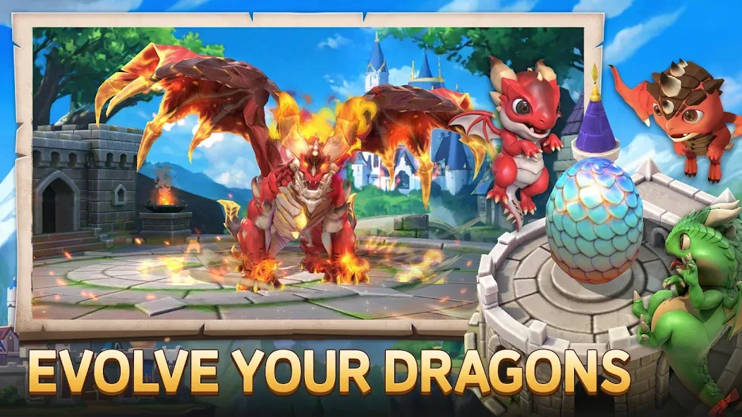 Dragon Siege: Kingdom Conquest MOD APK на Android — Безлимитные ресурсы и усиленные драконы — скриншот 4