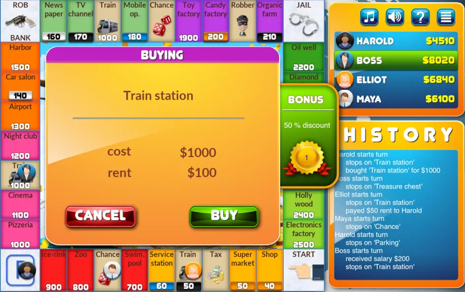 Взломанная CrazyPoly - Business Dice Game на Андроид — Безлимитные деньги и все функции — скриншот 2 Взломанная CrazyPoly - Business Dice Game на Андроид — Безлимитные деньги и все функции — скриншот 2