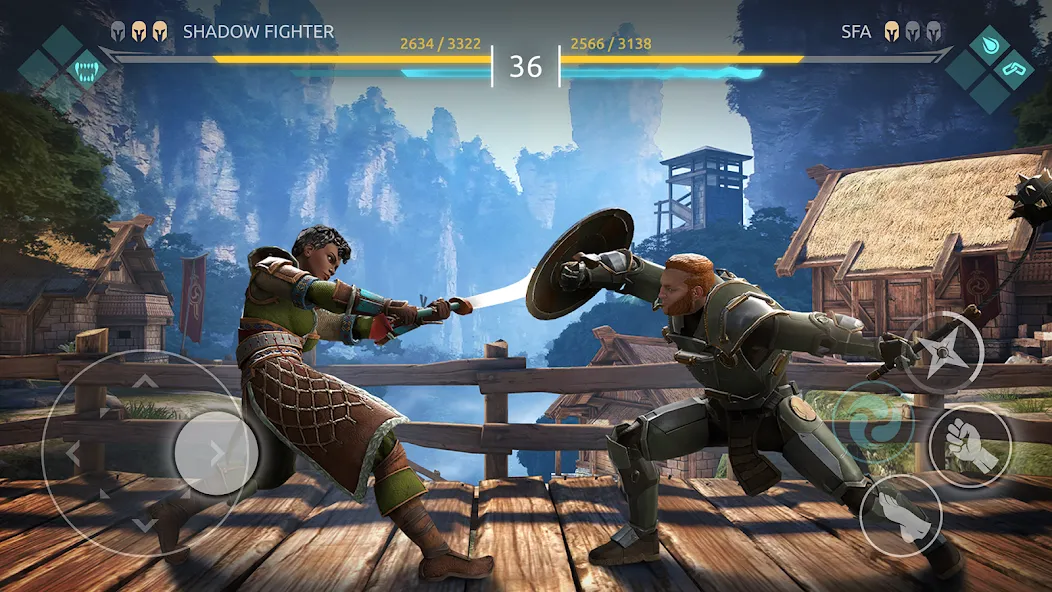 Скачать Shadow Fight 4: Arena на Android — Безлимитные монеты и алмазы — скриншот 1