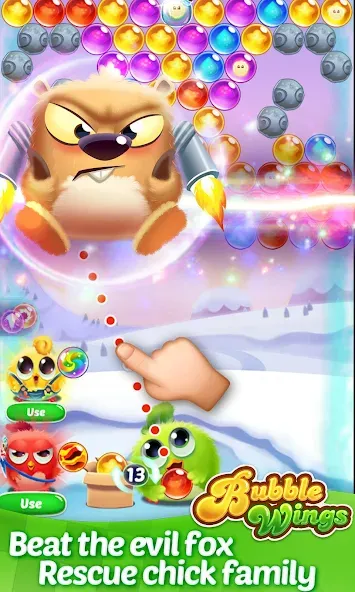 Bubble Wings: bubble shooter MOD — Безлимитные жизни и монеты на Андроид — скриншот 2 Bubble Wings: bubble shooter MOD — Безлимитные жизни и монеты на Андроид — скриншот 2