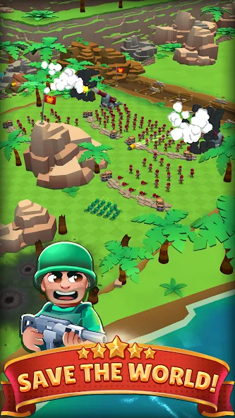 Взломанная Marine Force: Heroes of War на Андроид — Безлимитные ресурсы и улучшения — скриншот 1
