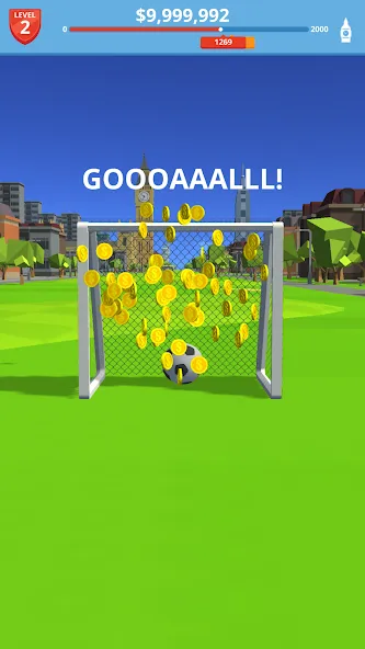 Скачать Soccer Kick (Мод: Безлимитные деньги и энергия) на Андроид — скриншот 2