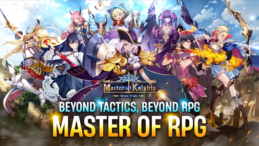 Скачать взломанную Master of Knights- Tactics RPG — Безлимитные ресурсы и энергия — скриншот 3