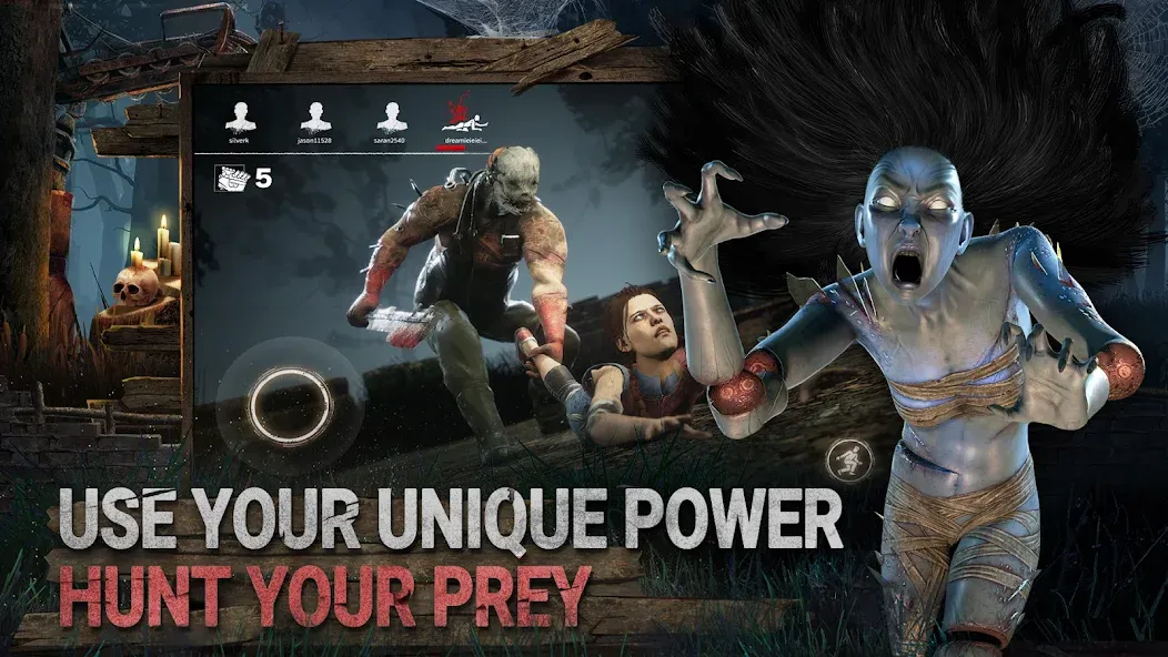 Dead by Daylight Mobile MOD APK на Android — Безлимитные деньги и все персонажи — скриншот 4