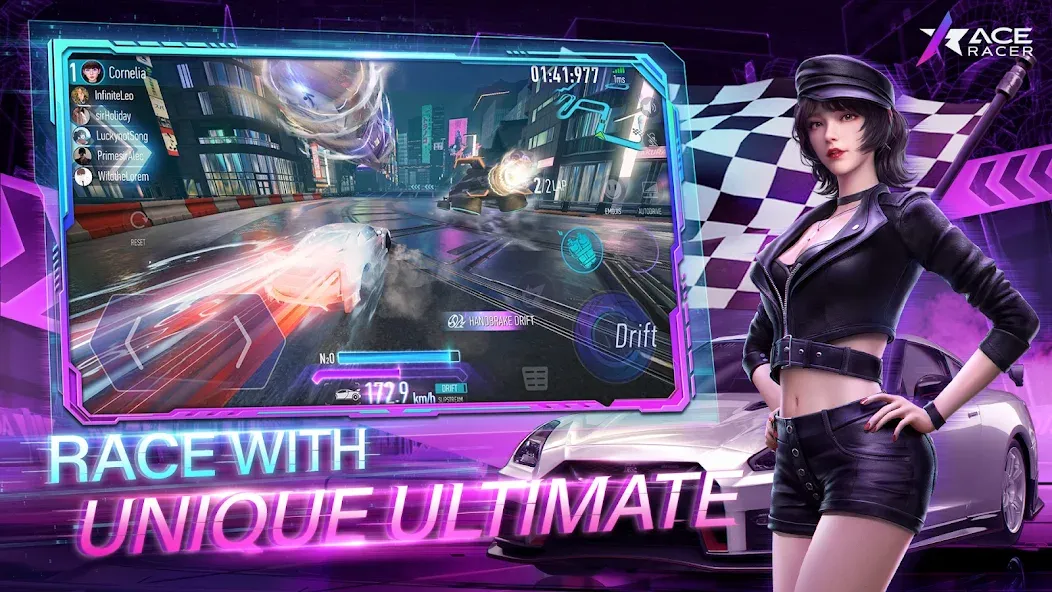 Скачать Ace Racer — Модификация Безлимитные деньги и топливо — скриншот 1