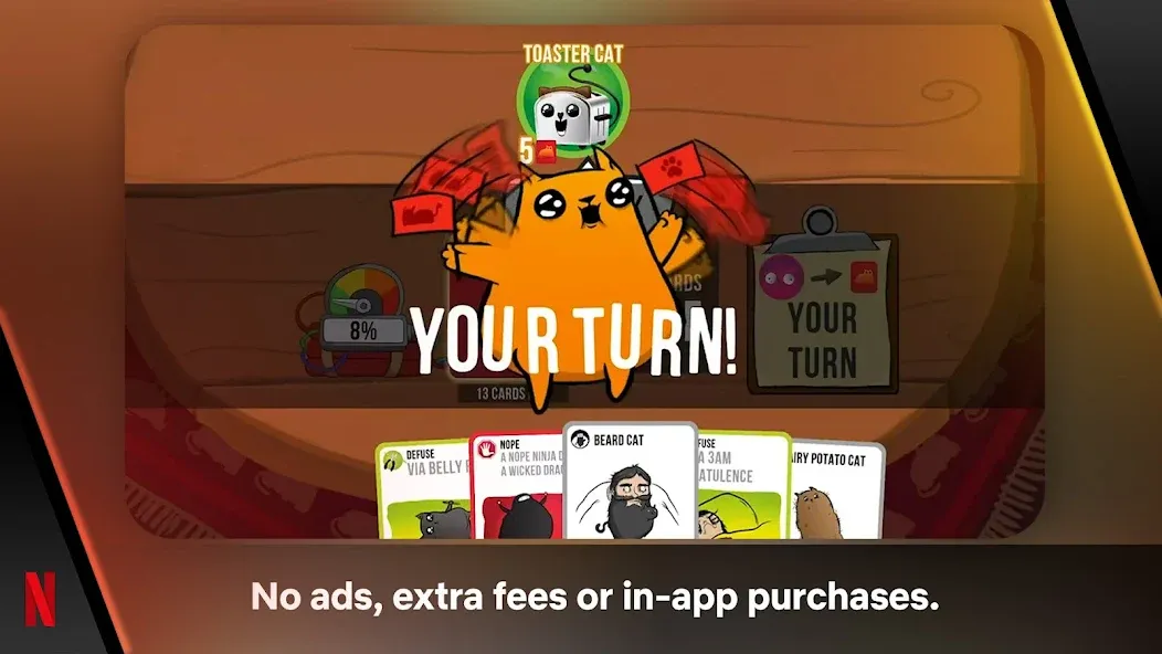 Exploding Kittens - The Game Mod APK Без рекламы и бесконечные жизни — Скачать на Андроид — скриншот 1