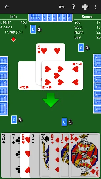 Взломанная Oh Hell - Expert AI на Андроид — Экспертный режим против ботов — скриншот 1