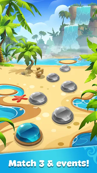 Скачать Gemmy Lands: Match 3 Games (Мод: Безлимитные монеты и жизни) на Андроид — скриншот 5