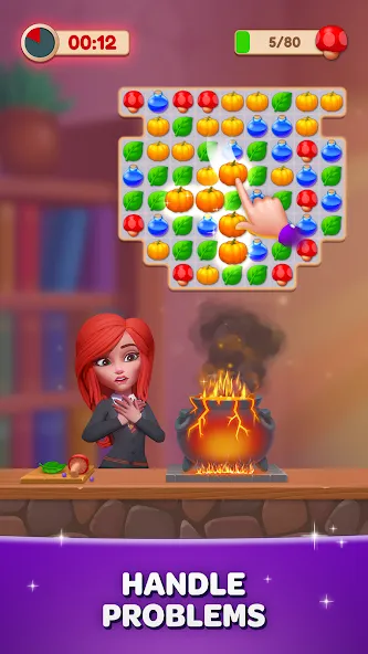 Becharmed - Match 3 Games — Безлимитные жизни и бустеры — скриншот 2