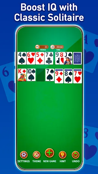 Solitaire: Classic Card Game — Безлимитные подсказки и отмены — скриншот 1