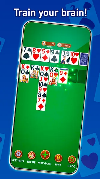 Solitaire: Classic Card Game — Безлимитные подсказки и отмены — скриншот 2