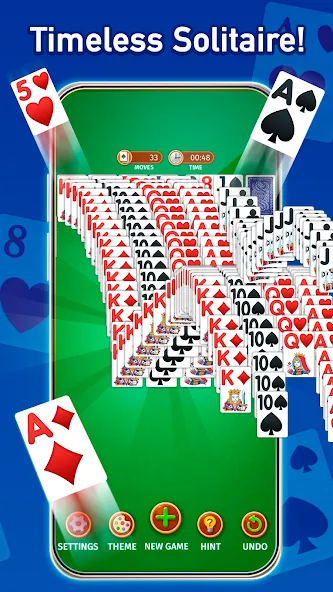 Solitaire: Classic Card Game — Безлимитные подсказки и отмены — скриншот 3