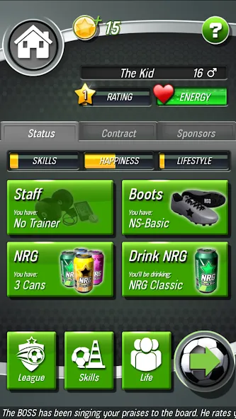 Скачать New Star Soccer — Последняя версия (Безлимитные деньги и энергия) — скриншот 4 Скачать New Star Soccer — Последняя версия (Безлимитные деньги и энергия) — скриншот 4