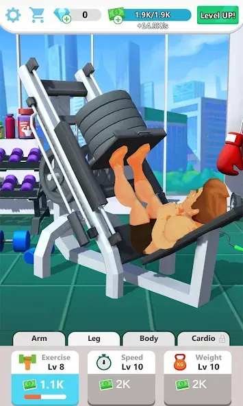 Скачать Muscle Tycoon 3D: MMA Boxing MOD APK — Безлимитные деньги и сила — скриншот 3