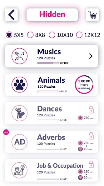 Word Search Puzzle Mod APK Безлимитные подсказки и открыты все уровни — Скачать на Андроид — скриншот 4